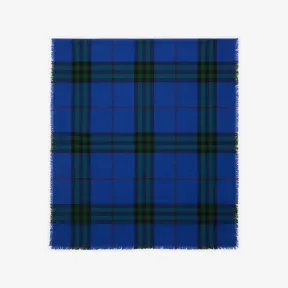 博百利/Burberry 格纹羊毛围巾 (骑士蓝) 80791381