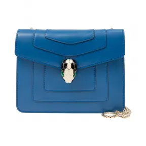 宝格丽/Bvlgari 浅蓝色 牛皮  手提包 282273