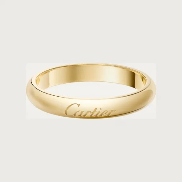 卡地亚/Cartier B4243500 - C de Cartier戒指 宽3 MM 18K黄金 - 黄金