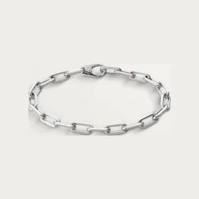 卡地亚/Cartier B6021400 - Santos de Cartier链式手链 中号款 18K白金 - 非镀铑饰面白金