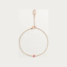 卡地亚/Cartier B6037300 - Cartier d'Amour手链 镶嵌粉色蓝宝石 18K玫瑰金 - 玫瑰金 粉色蓝宝石