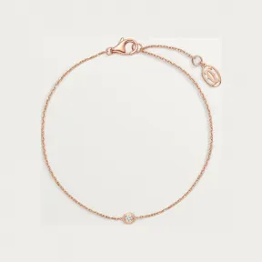 卡地亚/Cartier B6040300 - Cartier d'Amour手链 镶嵌圆形明亮式切割钻石 小号款 18K玫瑰金 - 玫瑰金 钻石