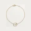卡地亚/Cartier B6044017 - Amulette de Cartier手链 超小号款 18K黄金 - 黄金 钻石 白色珍珠母贝