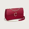 卡地亚/Cartier L1002412 链条手袋 小号款 Panthère de Cartier猎豹系列 红色 小牛皮 樱桃红色小牛皮 镀金和黑色珐琅饰面 