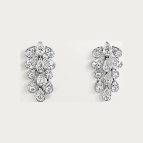 卡地亚/Cartier N8515135 Pluie de Cartier耳环 18K白金 白金 钻石 