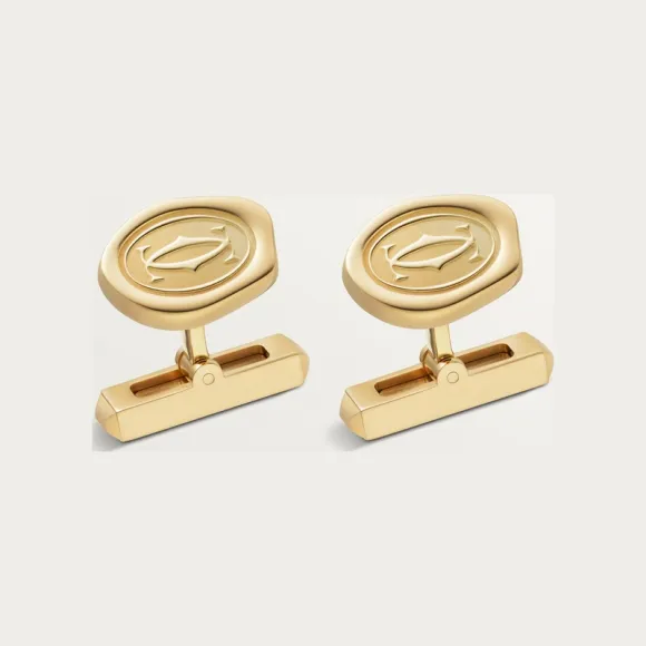 卡地亚/Cartier OG000228 - 封蜡章图案袖扣 - 金色