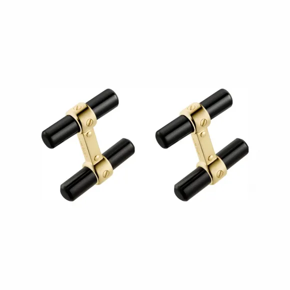 卡地亚/Cartier OG000275 Santos de Cartier袖扣 黄金 青金石 石英岩玉 软玉 白云石 缟玛瑙 