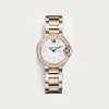 卡地亚/Cartier W3BB0025 - Ballon Bleu de Cartier卡地亚蓝气球腕表 28毫米 精钢色 - 玫瑰K金 石英 - 28毫米表款 18K玫瑰金 精钢 钻石