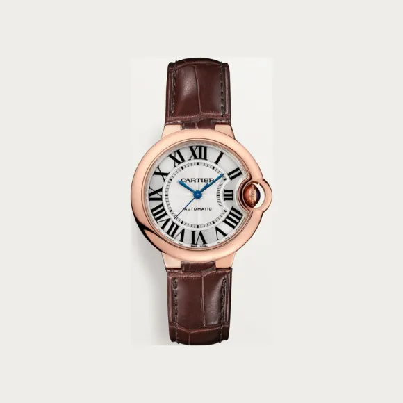 卡地亚/Cartier W6920097 - Ballon Bleu de Cartier卡地亚蓝气球腕表 33毫米 18K玫瑰金 自动上链 - 33毫米表款 自动机芯 18K玫瑰金 皮表带