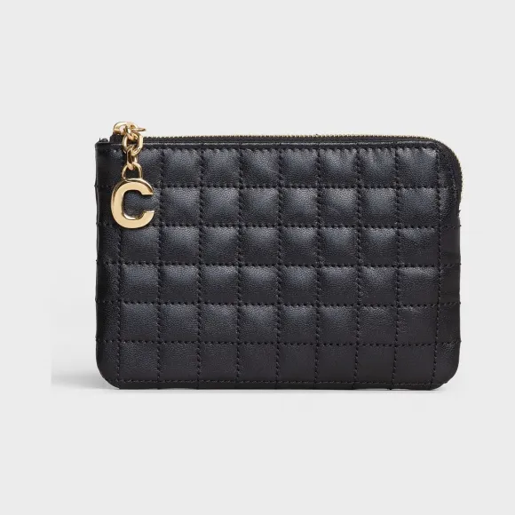 思琳/Celine 女士 C Charm绗缝小牛皮零钱卡包 10B823BFL.38NO