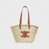 思琳/Celine 经典中号棕榈叶和牛皮革提篮包 114352FF7.04LU