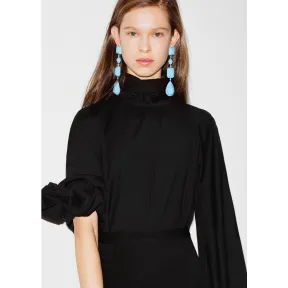 思琳/Celine  黑色轻质羊毛饰领带上衣 20CF5460A.38NO