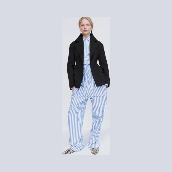 思琳/Celine  宽条纹纯棉工装裤 21N726772.07UE
