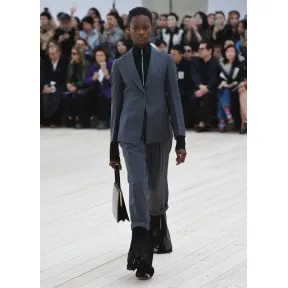 思琳/Celine  黑色透明绉绸平纹针织连身裤 21S00426A.38NO