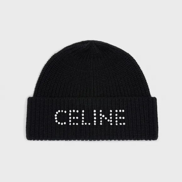 思琳/Celine 男士 刺绣饰钉羊毛无檐帽 2A42W536Q.01OW.TU