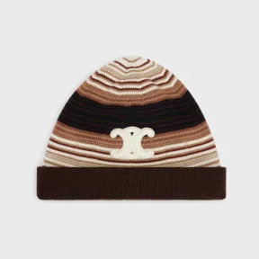 思琳/Celine TRIOMPHE羊毛条纹无檐帽 2AV9A099O.17MC