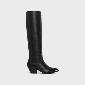 思琳/Celine LOLA牛皮革金属鞋头西部风格高筒靴 2EG57599E.38NO