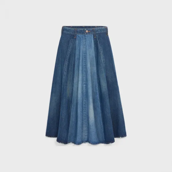 思琳/Celine UNION MULTI水洗牛仔布长裙 2S151695P.08UM.24