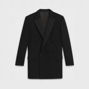 思琳/Celine 女士 羊毛绉绸sablé面料礼服领“大衣式”夹克 2V454981C.38NO