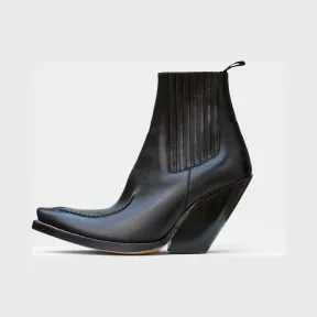 思琳/Celine  Santiag明线车缝小牛皮中筒靴 322923CSAC.38NO