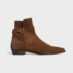 思琳/Celine 男士 CELINE Jacno 反毛小牛皮焦特布尔短马靴 331863003C.19DK