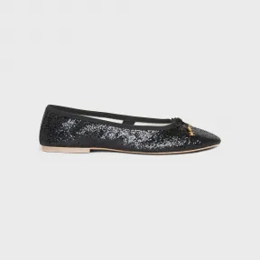 思琳/Celine 女士 Les Ballerines Celine Ballerina 带闪光鞋带 - 黑色 343212110C.38NO