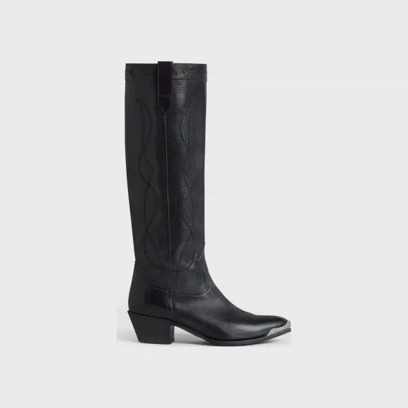思琳/Celine 西部风格牛皮革金属鞋头高筒靴 345433492C.38NO.34