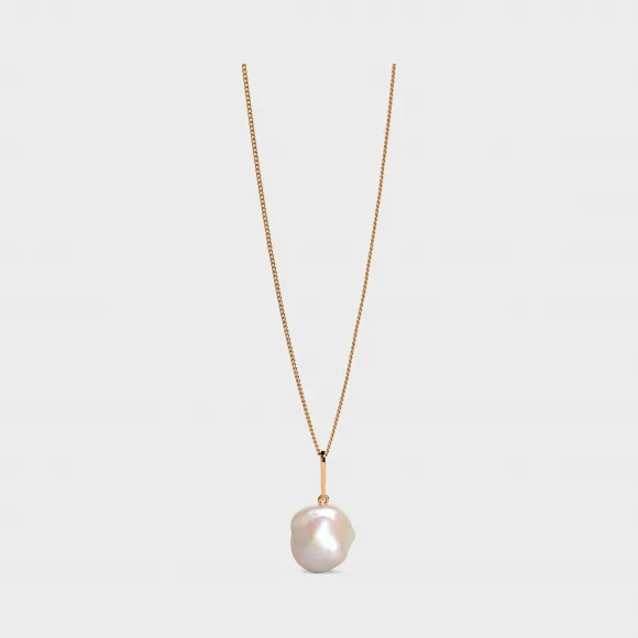 思琳/Celine 女士 CELINE Separables Baroque 金色饰面黄铜和养殖珍珠吊坠 46S156BPA.01GI