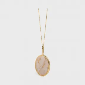 思琳/Celine 女士 Celine Separables 发晶石英和金色饰面黄铜宝石吊坠 46S386BQR.08GQ