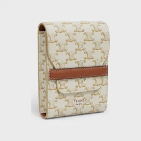 思琳/Celine 女士 Triomphe帆布及羊皮扑克牌盒 - 纯白色 / 纯白色 4M0042AAO.01WW