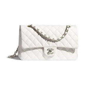 香奈儿/Chanel 经典口盖包 - 闪亮粒纹小牛皮 & 金色金属 — 时尚 A01112-Y33352-10601