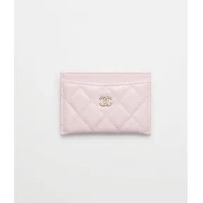 香奈儿/Chanel 经典卡片夹 - 闪亮粒纹小牛皮 & 金色金属 — 时尚 AP0213-Y33352-NG750
