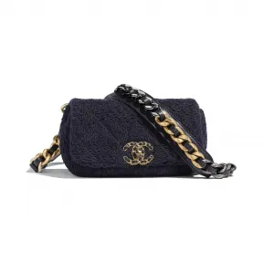 香奈儿/Chanel 海军蓝与黑. CHANEL 19腰包 AS1163_B01624_MH059