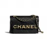香奈儿/Chanel 口盖包  小牛皮与金色金属  黑 AS1491-B02372-94305