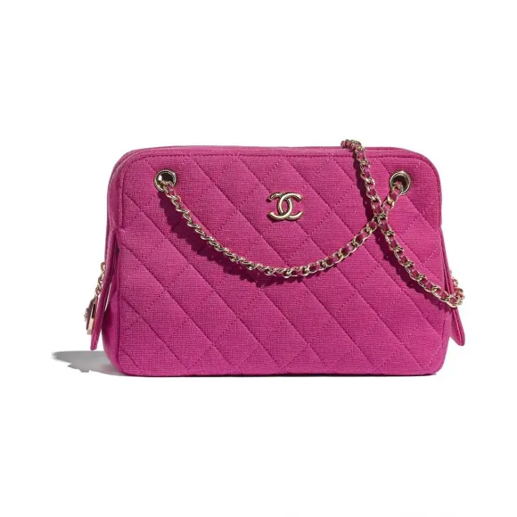 香奈儿/Chanel 相机包  jersey针织面料与金色金属  粉红 AS1873-B03239-N8250