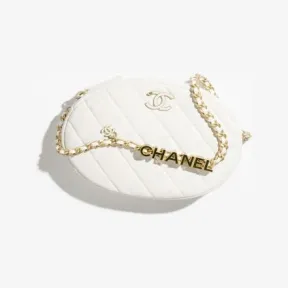 香奈儿/Chanel 迷你相机包 小羊皮、亮漆面与金色金属 白 AS4733B1575610601