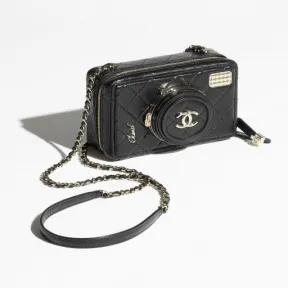 香奈儿/Chanel 相机包 羊皮革与金色金属 黑 AS4817B1625594305