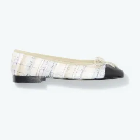 香奈儿/Chanel 芭蕾舞鞋 - 斜纹软呢与小羊皮 — 时尚 G02819-Y55740-K3885