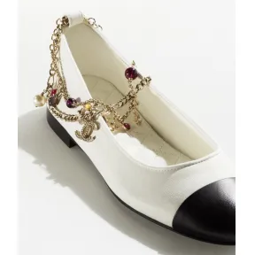 香奈儿/Chanel 芭蕾舞鞋 - 小羊皮&珠宝 — 时尚 G38986-X56569-K4190