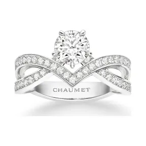 尚美/Chaumet Joséphine Amour d'Aigrette 加冕·爱系列 爱翼冠冕0.5克拉钻石戒指 铂金 - J84089