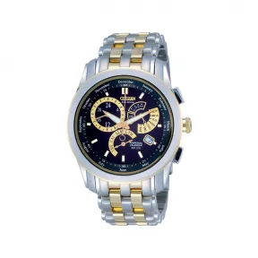西铁城/Citizen 39MM 不锈钢间金色   光动能 男表 BL8005-77E