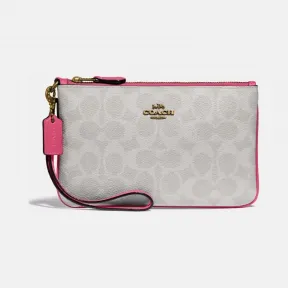 蔻驰/Coach  女士 大色块经典标志帆布小号腕包 3050-B4R7C