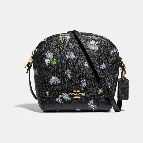 蔻驰/Coach 花卉印花FARROW挎包 55376 GDBLK