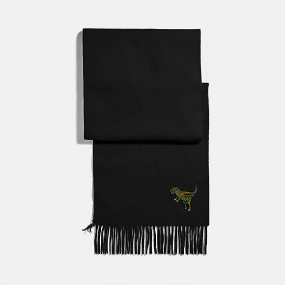 蔻驰/Coach REXY贴花围巾 55572_BLK