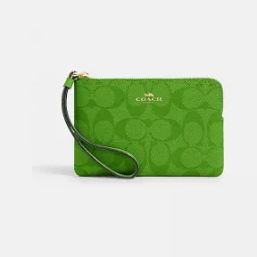 蔻驰/Coach 经典标志帆布角拉链腕包 91178-IMMA1