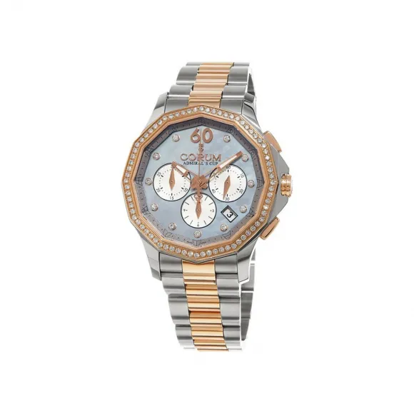 昆仑/Corum 38MM 精钢配玫瑰金钻石表圈 自动机械机芯 132-101-29-V200-PK10