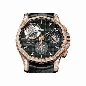 昆仑/Corum 47MM 玫瑰金配长方形钻石表圈 自动机械机芯 398-569-85-0001-AN19