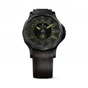 昆仑/Corum Admiral 海军上将系列 不锈钢 黑色 PVD 涂层处理 自动机械机芯 42 mm A395-04008-395.111.98-F371-BJ12