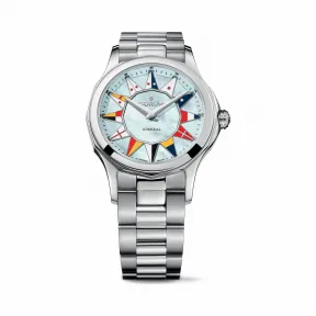 昆仑/Corum 海军上将Legend 38腕表 系列 不锈钢，5N 18Kt玫瑰金表圈和表冠，双面防眩水晶玻璃表镜，水晶玻璃表背，镶50颗VS净度/F至G色钻石，1.48克拉 自动机械机芯 A400-03175–400.100.20-V200BC12