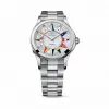 昆仑/Corum 海军上将Legend 32腕表 系列 不锈钢，5N 18Kt玫瑰金表圈和表冠，双面防眩水晶玻璃表镜，水晶玻璃表背，镶52颗VS净度/F至G色钻石，0.78克拉 自动机械机芯 A400-03177–400.100.20-V200BL12